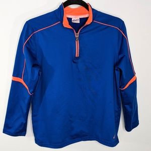 Kids Athletic Jacket Asics Blue Neon Orange